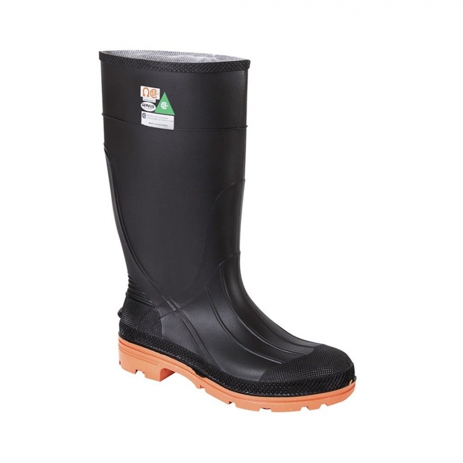 Bota negra PVC puntera y entresuela de acero