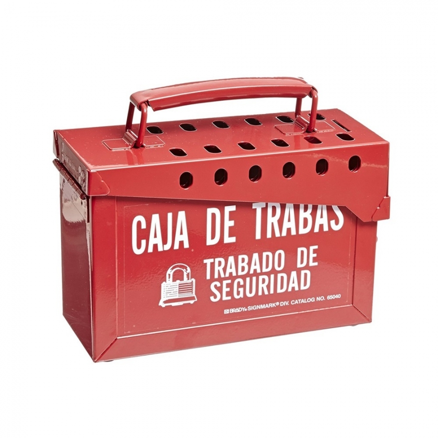 Caja metálica portátil para bloqueo en grupo (en español)