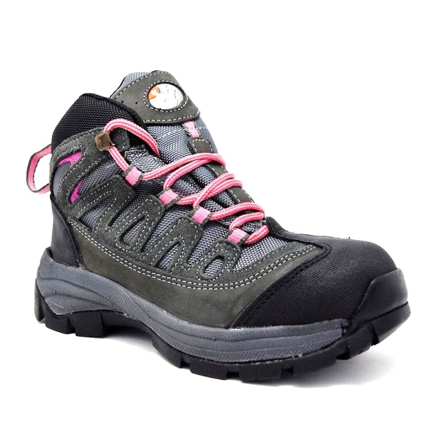 Bota industrial de cuero para dama con plantilla y puntera de fibra