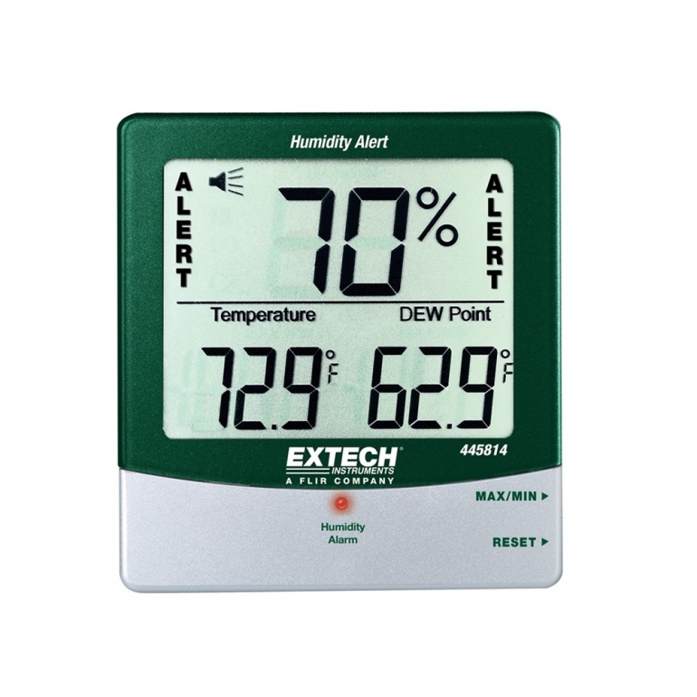 Extech CTH10A - reloj digital/higrotermómetro Reloj grande de  pared/escritorio con funciones de calendario, temperatura y