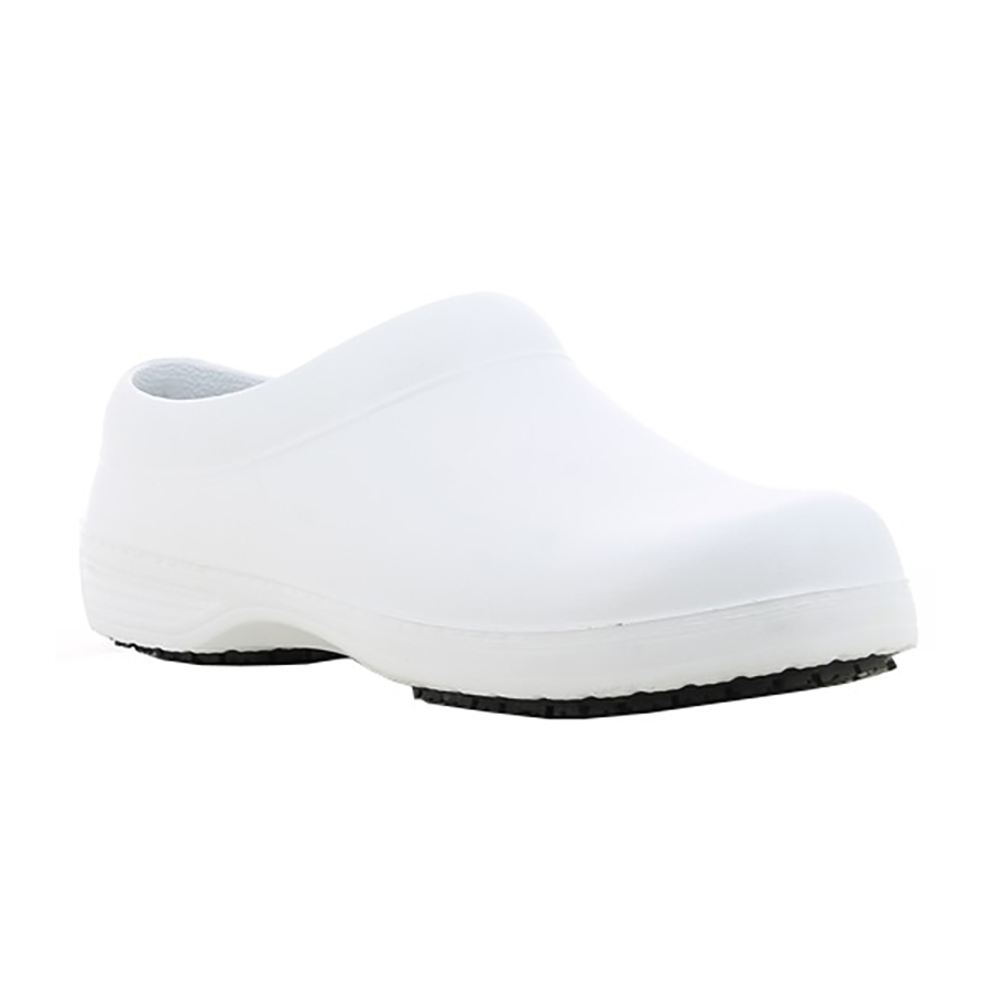 Zapato blanco de caucho con suela antideslizante