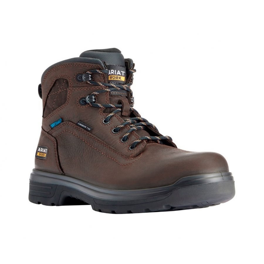 Bota de cuero plantilla compuesta y puntera de carbono, impermeable “Turbo”